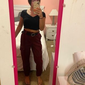 Burgendy Jogger Pants